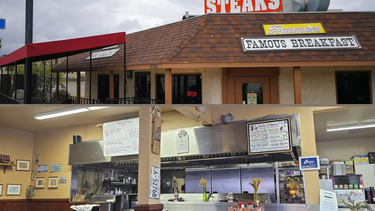 Counter seating beside a classic diner setup.